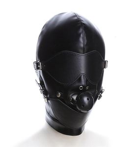 Women039s Noir Sexe T191028 Masque Fétiche Mâle Cosplay Cuir Cosply Ball PU Masques Jouet Jeu Esclave Port D'étouffement Réglable Pour Ma1331764