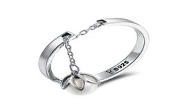 Dames039S Cupronickel Solid S925 Silver Ring Dangel zoet water parel verstelbaar16355594148159