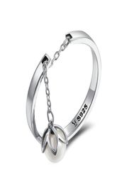 Dames039S Cupronickel Solid S925 Silver Ring Dangel zoet water parel verstelbaar 1635592841892