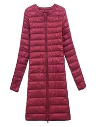 Dames039S Down Parkas dames winterjas 2021 ultra licht 90 witte eend jassen slanke draagbare vrouwelijke lange puffer jassen outerw2669440