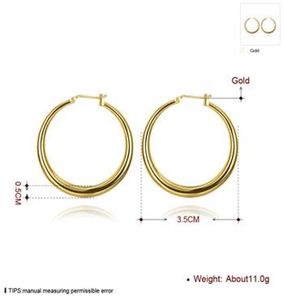 Dames039s oorbellen zilver 925 Sterling zilveren geschenkdoos ovale oorbellen nieuwe goud vergulde mode -sieraden 24k gold3920576