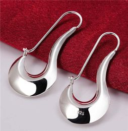 Women039s boucles d'oreilles plaquées argent sterling ventre plat taille 44CM22CM DMSE338 cadeau 925 plaque d'argent boucle d'oreille pendante Chand1111379