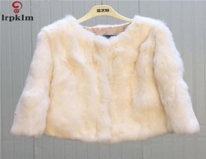 Femmes 039s Fur Faux Fake Coat Vestes d'hiver courtes pour les dames plus par verse au pardet 2021 Nine Point Orang Black M4xl LZ9526418489