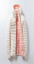 Women039s Jackets Down Jacket Women Ultra Light Capoled Basic Feather Faule Double Side Reversible Warm Coat1191368