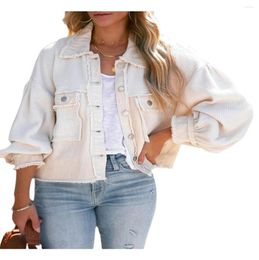 Femmes039s Vestes Rteyno Womens Waffle Knit Shacket Boyfriend Shirt Veste Boulied Down Blouse Fit Fit Long Sleve Tops8615093