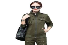 Women039S Jackets Mujeres Mirense Military Gaqueta verde con chaquetas de chaqueta de carga para mujeres de cargas para mujeres