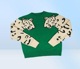 Femmes039s Knits Tees Teelynn Green Leopard Pattern Tull 2022 Pull à manches longues Femmes Automne décontractées Panels d'hiver ONEC3437583