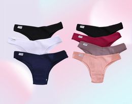 Women039s bragas 2021 Mujeres brasileñas de algodón Sexy V Winist Gstring ropa interior femenina Tback Backpants mxl Lady Bikini Panty 34992890