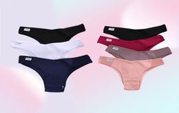 Women039s bragas 2021 Mujeres brasileñas de algodón Sexy V Winist Gstring ropa interior femenina Tback Backpants mxl Lady Bikini Panty 35311800