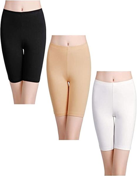 Women039s Bragas Ropa interior de algodón antirozaduras Pantalones cortos para niño Pantalones cortos de pierna larga Paquete de 3 4175620