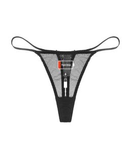 Femmes039 PAUTES DROING MIGLE HALLOWEEN BATTERIE MOTRAGE DE CHARGEMENT THONG LADES Lace Seethrough Vstrings Christmas Underwear8403685