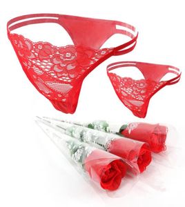 Women039s Culottes Rouge Rose Fleur Femmes GString Strings Sexy Dentelle Lingeries Slips Lingerie Tentation Sous-Vêtements Jeux Pour Adultes Fo5337672