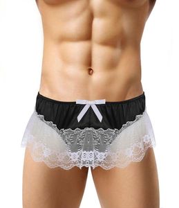 Femmes039S PALIES SEXY MENS SOUS-DES MALES SISSY G GRANDS Briefs Bowknot Open Bulow Gstring Thong Cueca Underwearwomen7778288