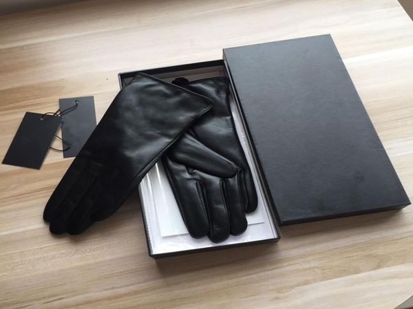 Gants en cuir de qualité pour femmes et écran tactile en laine, poils de lapin chauds en peau de mouton, gants à cinq doigts 5136401