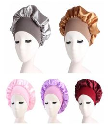 Women039S Satin Solid -Breadbrimed Sleeping Hat Night Tap Caper de cabello Cabellado Capeto Nightcap para mujeres Men unisex Cap Bonnet de Nu7009744