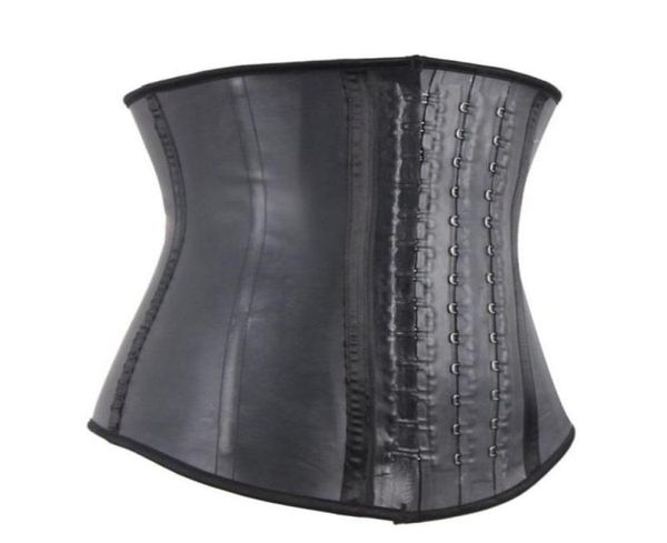 Women039s Formadores Classic Colobia 100 Torninero de látex de goma Big Hooks Steel Boned Corset Body Black Body Underbust CINC3084852884