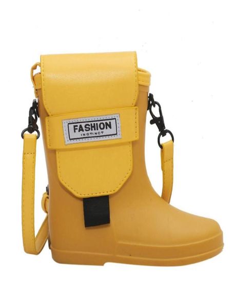 Femmes039s Sac à bandoulière Boots de pluie de mode Design Silicone Texture douce Tenche Mobile Phone Mini Crossbody-Fody Yellow Blue Rose Red 5081388387