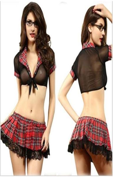 Women039s Ropa de dormir Lencería de mujer Disfraces eróticos sexy Lenceria Escuela sexy Cosplay Uniforme de estudiante Productos sexuales Chica Hallowee6224913862