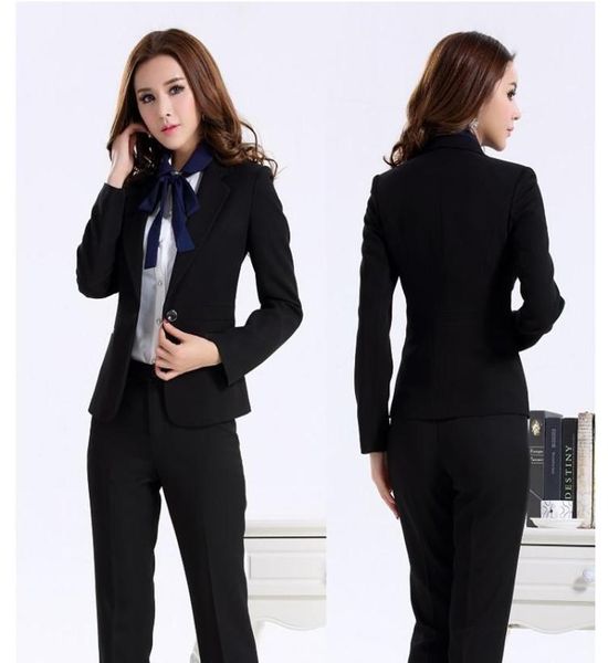 Femmes039s costumes Blazers Femmes sur mesure Robe robe noire de bureau de bureau