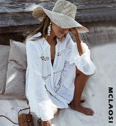Women039S Swimwear McLaosi Cotton Laceup Shirtstyle Trumpet Globe Robe Blouse Suncreen Sweet Sweet