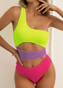 Women039s Badmode Sexy Effen Zwarte Vrouwen Hoge Uitgesneden Been Eendelig Badpak Meisjes Ring Cirkel Badpak Backless Maillot De Ba3210462