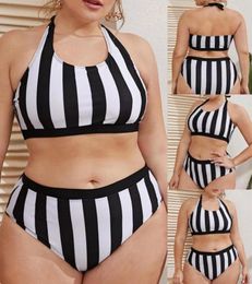 Women039s trajes de baño de baño empuje acolchado sujetador bikini juego de traje de baño a rayas