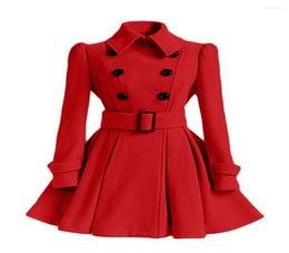 Women039s Trench Coats Lady Casual Business Woolen Outerwear Outumn Fashion Winter Vintage Woman Coat Classic Long With Be9086806