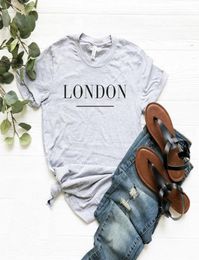 Femmes039s Tshirt London Print Femmes Tshirt Coton Coton Hipster Funny For Lady Yong Girl Top Tee Tee Drop Ship ZY2211461245