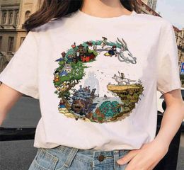 Dames039S t -shirt mijn buurman totoro -shirts voor vrouwen kawaii Japanse ulzzang t -shirt anime miyazaki hayao tee vrouw harajuku5994221