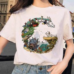 Dames039S t -shirt mijn buurman totoro -shirts voor vrouwen kawaii Japanse ulzzang t -shirt anime miyazaki hayao tee vrouw harajuku6516498