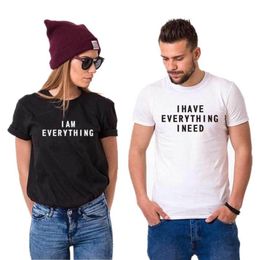 Femmes039s Tshirt T-shirt Hus femme Vêtements Boyfriend Girlfriend LETTR IMPRIMENT COUPLE PRINT POUR HOMMES ET FEMMES FAMILLE MATCHIN3882746