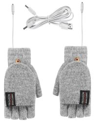 Gants d'hiver pour femmes, tricotés, Convertible, sans doigts, mitaines chaudes, chauffantes, couleur unie, 039s, 8628303