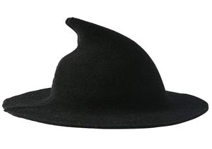 Dames039s heksen kinitedwool hoeden voor Halloween Party Masquerade Cosplay Costume Accessoire en Daily4493651