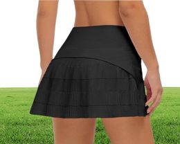 Women039s Yoga Sport Fitness Gym Shorts Ontspiegeld Sneldrogend Ademend Tennisrok Hardlooptraining Plooirok9451315