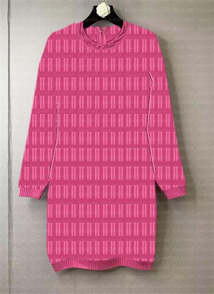 Femmes 3D robes en tricot jupe élégante avec lettre fête robe à manches longues femmes bonne extensible mode solide