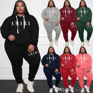 Survêtements pour femmes 3XL 4XL, grande taille, grande mode, costume de sport décontracté, pull deux pièces pour femmes