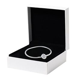 Pulseras de plata esterlina 925 para mujer Joyas de diseñador de lujo con caja original Brazalete clásico de calidad superior Fit Pandora European Beads Charm Bracelet