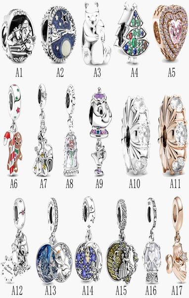 Femmes 925 Sterling Silver Charms Fit Bracelet Style Top Qualité Nouveau Pendentif Théière De Noël Perles D'arbre De Noël Lady DIY Perles Avec Boîte D'origine8894475