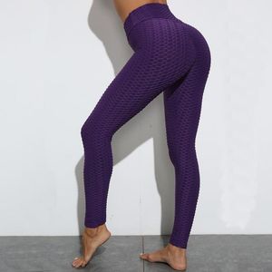 Womens Active Leggings Mode Effen Kleur Yoga Broek Casual Jogging Drie-Dimensionale Patroon Peach Hip Fitness Pant Groothandel 10 kleuren Maat S-XL