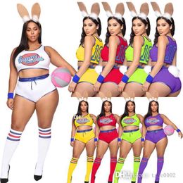 Womens Active Sets Jersey Tracksuits Halloween-kostuum Tweedelige outfits Sexy Vest Shorts Matching Set S-XXL