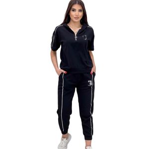 Ropa deportiva para mujer Conjuntos de sudaderas Negro Azul Ropa deportiva Prendas de abrigo Chaquetas de diseñador para mujer Sudaderas con capucha Pantalones Sudaderas Ropa deportiva Envío gratis