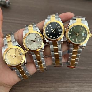 Rojles – montres mécaniques automatiques en céramique pour femmes et hommes, 31mm, entièrement en acier inoxydable, fermoir coulissant, montres-bracelets de natation, montre lumineuse saphir, de luxe