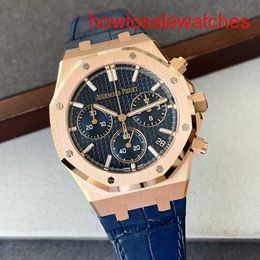 Womens AP Wrist Watch Mens Royal Oak Series 26240or Black Face 18K Rose Gold Mens Automatic Mechanical Watch