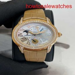 Womens AP Wrist Watch Millennium Series 77315 Machinerie automatique 18K Rose Gold Watch Luxury National