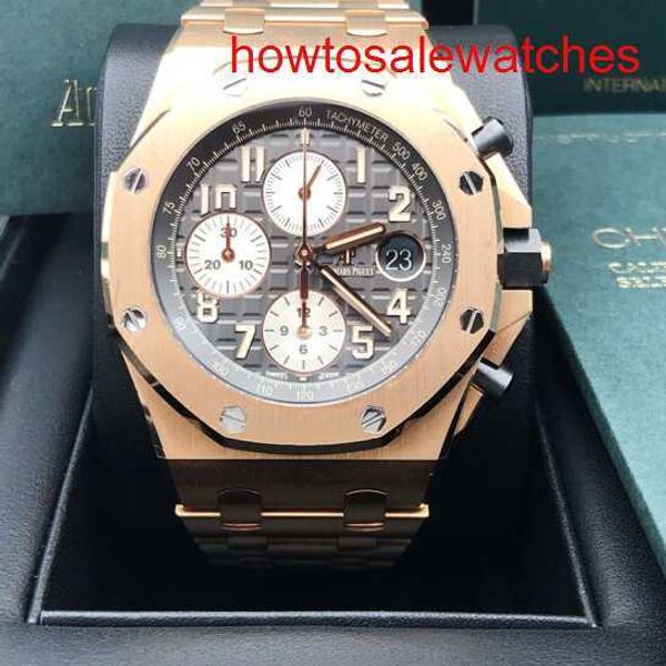Womens AP Wall Watch Royal Oak Offshore Series Calendar Timing Red Devil Vampire Automatic Mechanical Steel Gold Fashion Watch 26470or.oo.1000or.02