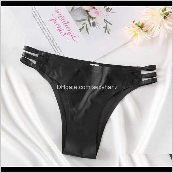 Ropa de mujer Entrega directa 2021 Bragas sin costuras Ropa interior de mujer Calzoncillos femeninos sexy Tback Color sólido Gstring Tanga suave Chicas Cintura hueca