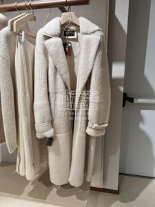 Dames herfst- en winterloro bontjas beige jassen Piana