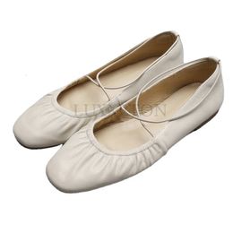 Bailarinas para mujer, zapatos planos sin cordones con banda elástica, zapatos náuticos de suela suave con punta cuadrada, zapatos cómodos para mujer 240123