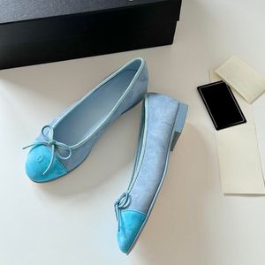 Dames ballet schoenjurk schoenen klassieke loafers met bownot suede slip op lage hakken sandalen buiten vrije tijd schoen met stofzakken roze paars blauw groen luxe luxe