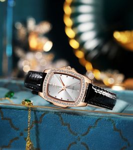 Womens Belt Watch horloges hoogwaardige luxe mode kwarts-battery lederen horloge
